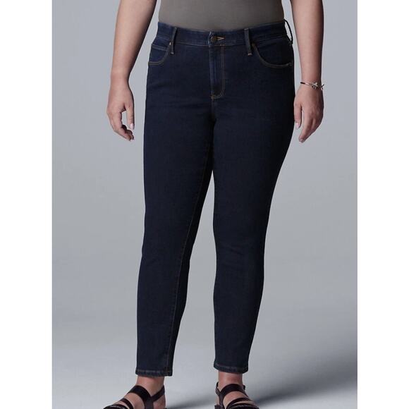 Simply Vera Vera Wang Mid-Rise Skinny Jean 20W - Picture 1 of 5